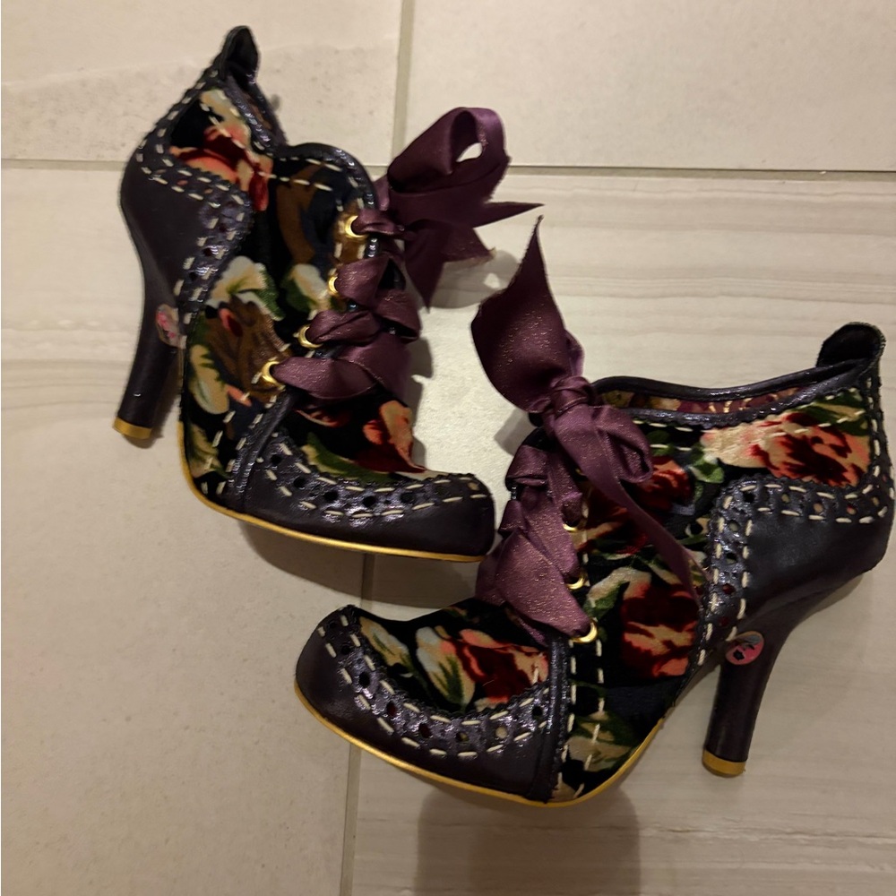 Irregular Choice Purple Floral Heels
